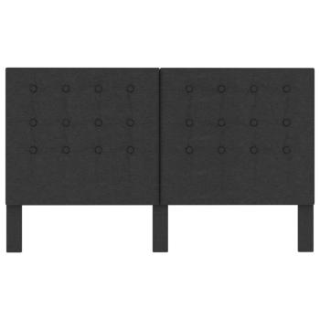 Kopfteil Getuftet Dunkelgrau Stoff 160 x 200 cm