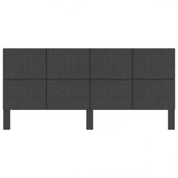 Kopfteil Dunkelgrau Stoff 200×200 cm