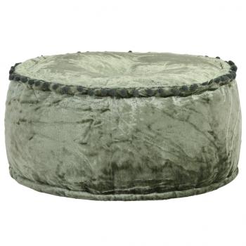 ARDEBO.de - Pouf Rund Samt 40x20 cm Grün