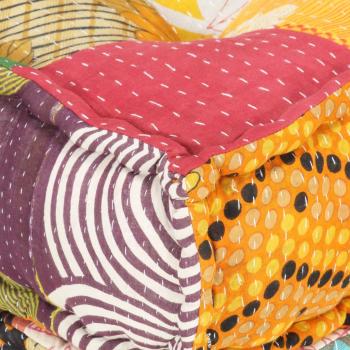 Modularer Pouf Patchwork Stoff