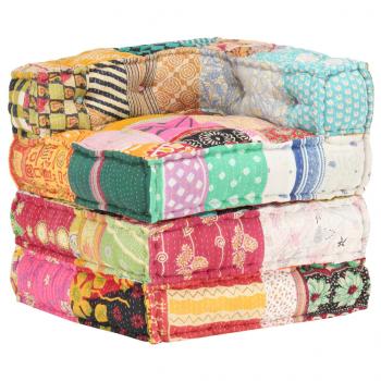 Modularer Pouf Patchwork Stoff