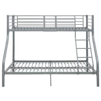 Etagenbettgestell Grau Metall 140x200 cm/90x200 cm 