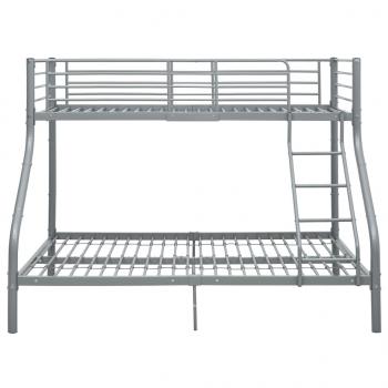 Etagenbettgestell Grau Metall 140x200 cm/90x200 cm 