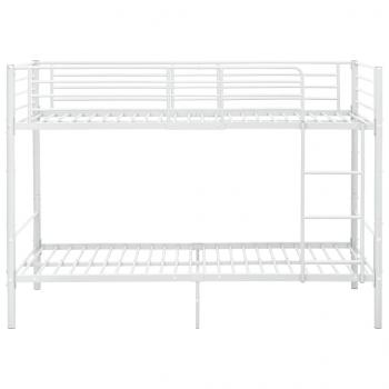 Etagenbett Weiß Metall 90×200 cm