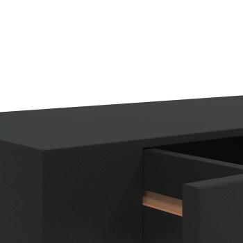 Schweberegal mit Schublade Schwarz 48x25x8 cm