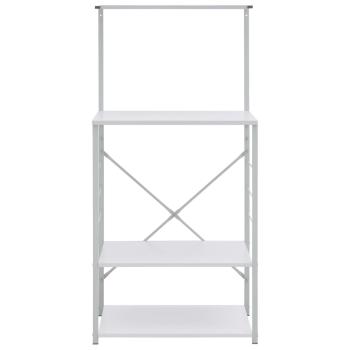 Mikrowellenregal Weiß 60x39,6x123 cm Holzwerkstoff