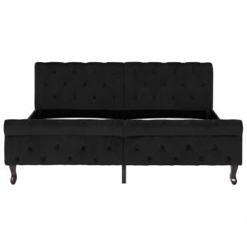 Bettgestell Schwarz Samt 160 x 200 cm