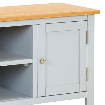 TV-Schrank 120x35x48 cm Massivholz Eiche