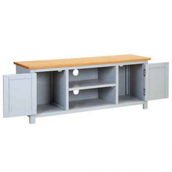 TV-Schrank 120x35x48 cm Massivholz Eiche