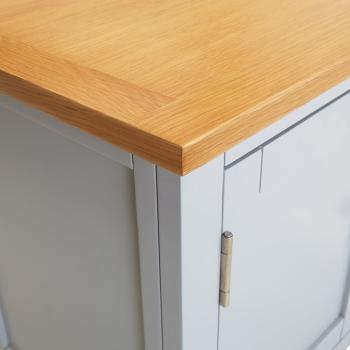 TV-Schrank 120x35x48 cm Massivholz Eiche