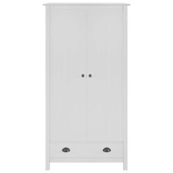 Kleiderschrank mit 2 Türen Hill Weiß 89x50x170 cm Kiefernholz