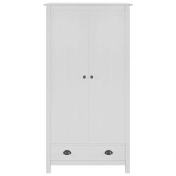 Kleiderschrank mit 2 Türen Hill Weiß 89x50x170 cm Kiefernholz