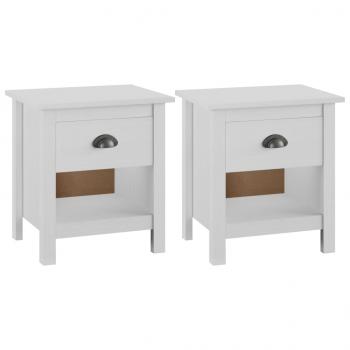 ARDEBO.de - Nachttische 2 Stk. Hill 46x35x49,5 cm Massivholz Kiefer