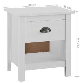 Nachttische 2 Stk. Hill 46x35x49,5 cm Massivholz Kiefer