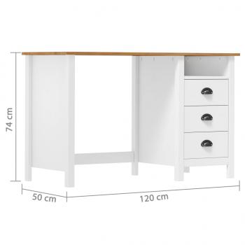 Schreibtisch Hill mit 3 Schubladen 120x50x74 cm Kiefernholz