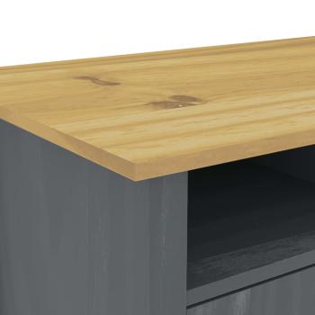 Schreibtisch Hill Grau 150x50x74 cm Massivholz Kiefer