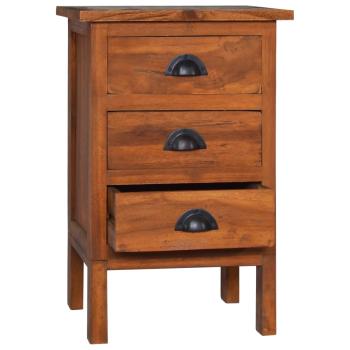 Nachttisch 40x35x60 cm Massivholz Teak