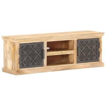 TV-Schrank mit Stahltüren 120x30x40 cm Mango Massivholz