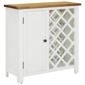 ARDEBO.de - Weinschrank 80x32x80 cm Eiche Massivholz