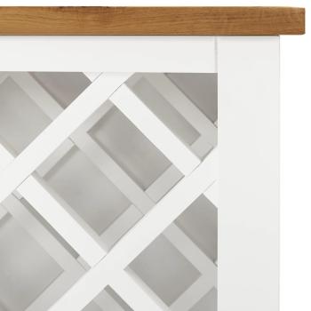 Weinschrank 80x32x80 cm Eiche Massivholz