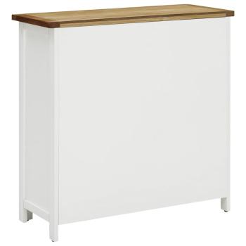 Weinschrank 80x32x80 cm Eiche Massivholz