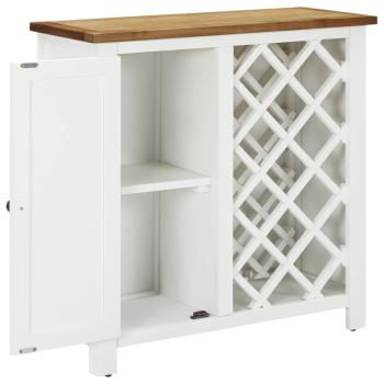 Weinschrank 80x32x80 cm Eiche Massivholz