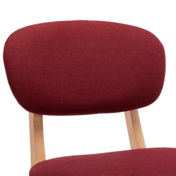 Barhocker 2 Stk. Weinrot Stoff