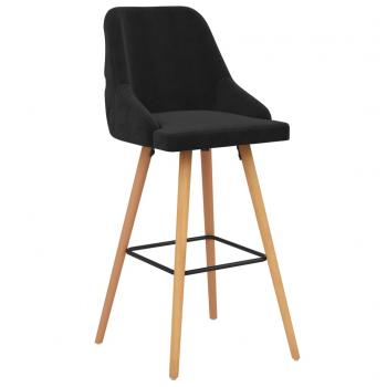 Barhocker 2 Stk. Schwarz Samt 