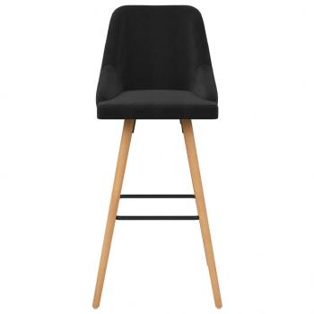 Barhocker 2 Stk. Schwarz Samt 