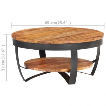 Couchtisch 65x65x32 cm Massivholz Akazie
