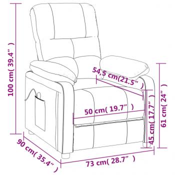 Massagesessel Braun Stoff