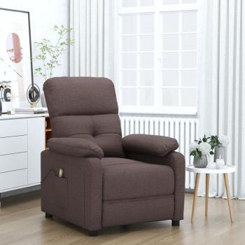 ARDEBO.de - Massagesessel Dunkelbraun Stoff