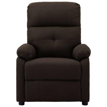 Massagesessel Dunkelbraun Stoff