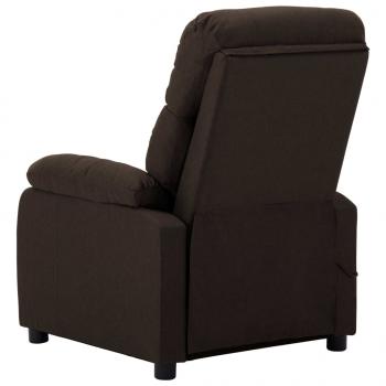 Massagesessel Dunkelbraun Stoff