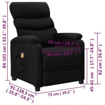 Massagesessel Schwarz Kunstleder
