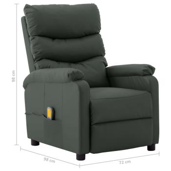 Massagesessel Grau Kunstleder