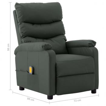 Massagesessel Grau Kunstleder