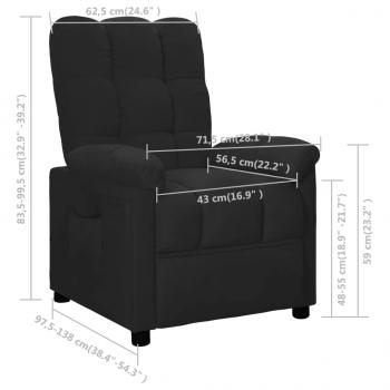 Relaxsessel Schwarz Stoff