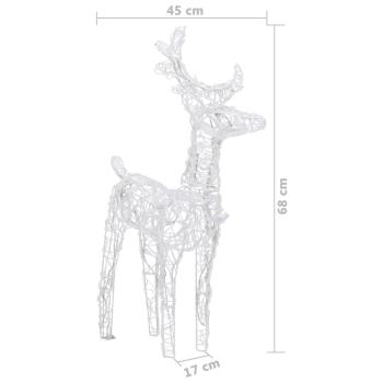 Rentiere & Schlitten Weihnachtsdekoration 160 LEDs 130 cm Acryl