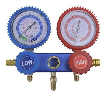 Vakuumpumpe Einstufig mit 2-Wege-Verteiler-Manometer Set