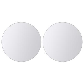 16-tlg. Spiegelfliesen-Set Rund Glas