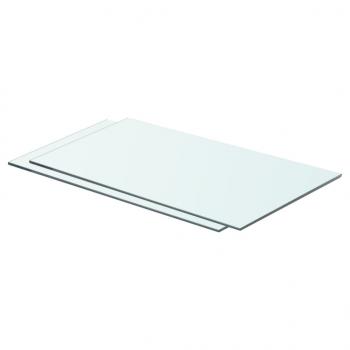 ARDEBO.de - Regalböden 2 Stk. Glas Transparent 60 x 30 cm