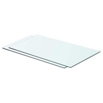 Regalböden 2 Stk. Glas Transparent 60 x 30 cm
