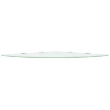 Eckregale 2 Stk. mit verchromten Halterungen Glas Weiß 45x45cm