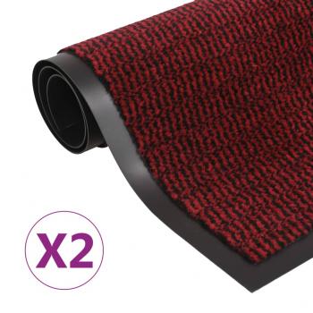 ARDEBO.de - Schmutzfangmatten 2 Stk. Rechteckig Getuftet 80x120cm Rot