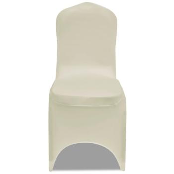 Stretch-Stuhlhussen Creme 24 Stk.