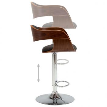 Barhocker 2 Stk. Grau Bugholz und Stoff 