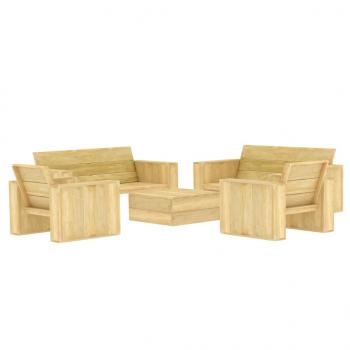 ARDEBO.de - 5-tlg. Garten-Lounge-Set Kiefernholz Imprägniert