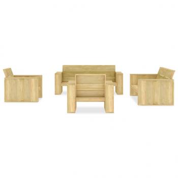 5-tlg. Garten-Lounge-Set Kiefernholz Imprägniert