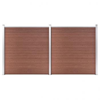 ARDEBO.de - Gartenzaun WPC 353×186 cm Braun